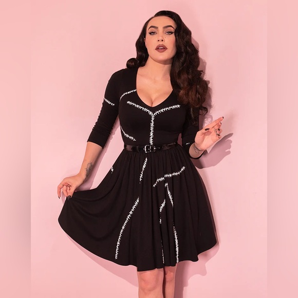 Vixen by Micheline Pitt Dresses & Skirts - Batman Returns Catwoman Stitch Swing Dress